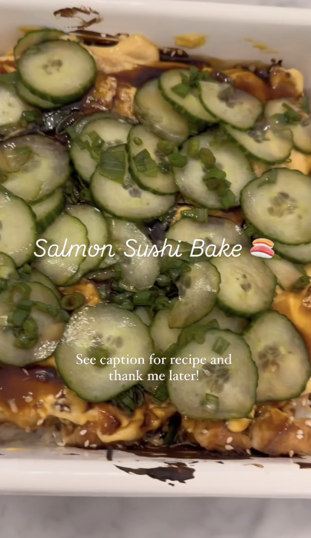 One-Pan Salmon Sushi Bake